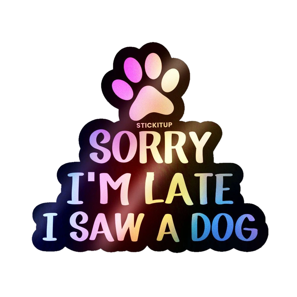 Dog Holographic Holographic Stickers